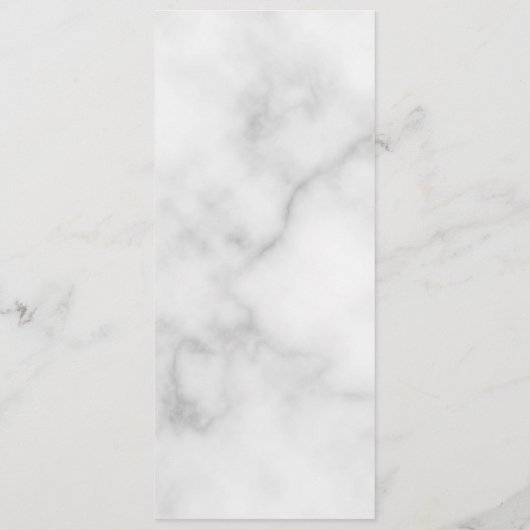 Classy Elegant Wit Marmer Bruiloft Menu (Achterkant)