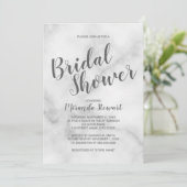 Classy Elegant Wit Marmeren Vrijgezellenfeest Kaart (Staand voorkant)