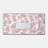 Classy Elegant Zacht Roze Paarden Toile Bureaumat (Keyboard & Muis)