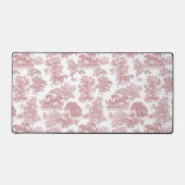 Classy Elegant Zacht Roze Paarden Toile Bureaumat (Voorkant)