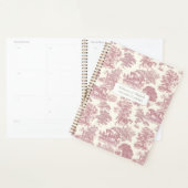 Classy Elegant Zacht Roze Paarden Toile met Naam Planner (Display)