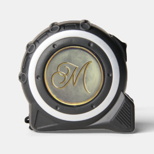 Classy Elegant Zilver en Gouden  Monogram Rolmaat