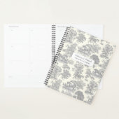 Classy Elegant Zilver Grijs Paarden Toile met Naam Planner (Display)