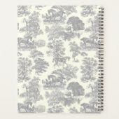 Classy Elegant Zilver Grijs Paarden Toile met Naam Planner (Achterkant)
