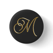 Classy Elegant Zwart en Goud  Monogrammed