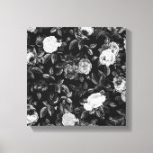Classy Elegant Zwart-Wit Roses Canvas Afdruk (Voorkant)