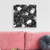 Classy Elegant Zwart-Wit Roses Canvas Afdruk (Insitu (Woonkamer))