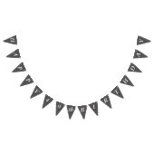 Classy Elegant Zwart Wit Verjaardag Damask Vlaggetjes (Alle)