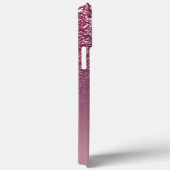 Classy Elegante Paarse Glitter Monogrammed Naam Case-Mate iPhone Case (Achterkant / Rechts)