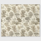 Classy elegante  rustieke Beige Country Toile Cadeaupapier (Vlak)