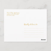 Classy Elegante Witte en Gouden Huwelijk Dank u Briefkaart (Achterkant)