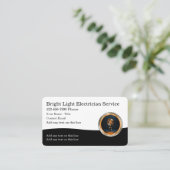 Classy Elektricien Thema Bedrijfsoproepkaarten Visitekaartje (Staand voorkant)