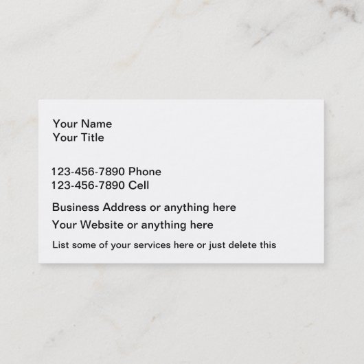 Classy Elektricien Upscale Visitekaartje (Achterkant)