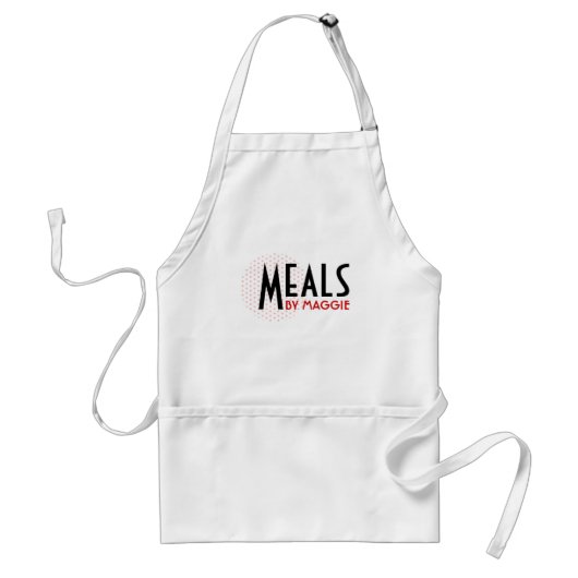 Classy en Apron met Polka Dots Standaard Schort (Voorkant)