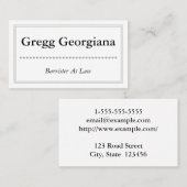 Classy en Basic Barrister bij het Visitekaartje va (Voorkant / Achterkant)