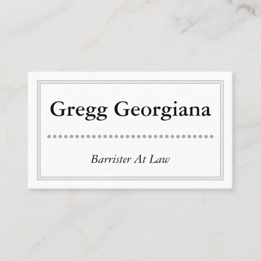 Classy en Basic Barrister bij het Visitekaartje va (Voorkant)