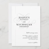 Classy en chique met romantische typografie bruilo kaart (Voorkant)