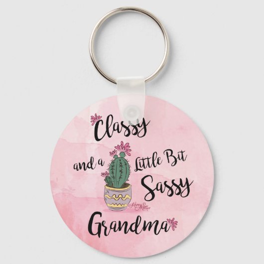 Classy en een beetje sassy Grandma Sleutelhanger (Voorkant)