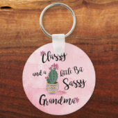 Classy en een beetje sassy Grandma Sleutelhanger (Voorkant)