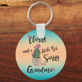 Classy en een beetje sassy Grandma Sleutelhanger (Voorkant)