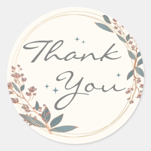 Classy en Elegant Bedankt Sticker (Voorkant)