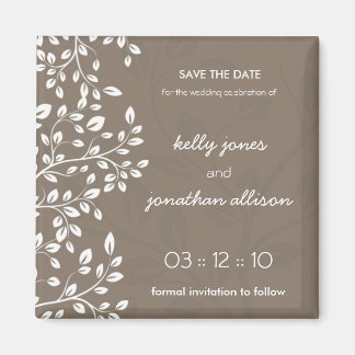 Classy en Elegant Bewaar de Datum Bruiloft Magneet