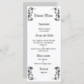 Classy en elegant huwelijksdiner menu (Voorkant / Achterkant)