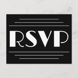 Classy- en Glamoureus "RSVP"-Briefkaart Briefkaart