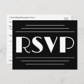 Classy- en Glamoureus "RSVP"-Briefkaart Briefkaart (Voorkant / Achterkant)