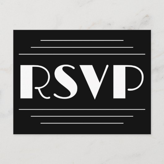 Classy- en Glamoureus "RSVP"-Briefkaart Briefkaart (Voorkant)