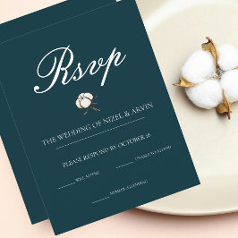 Classy en minimalistisch katoen groen Elegant RSVP