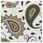 Classy en mooie Paisley op wit Stof (Swatch)