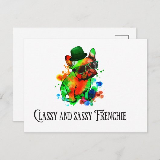 classy en sassy Frenchie Briefkaart (Voorkant / Achterkant)