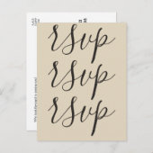 Classy en Sophisticated "rsvp" Briefkaart (Voorkant / Achterkant)