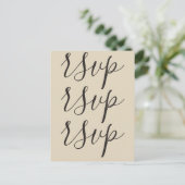 Classy en Sophisticated "rsvp" Briefkaart (Staand voorkant)