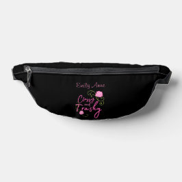 Classy en Trashy Pink Rose gepersonaliseerd Heuptasje