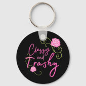 Classy en Trashy Pink Rose Sleutelhanger (Voorkant)