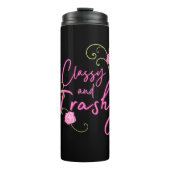 Classy en Trashy Pink Rose Thermosbeker (Voorkant)
