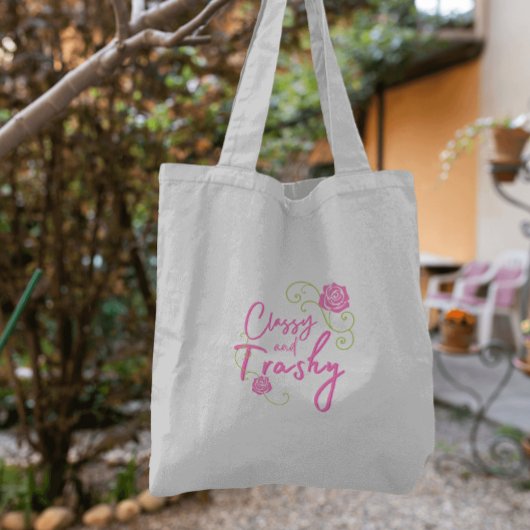 Classy en Trashy Roze Roos   Tote Bag