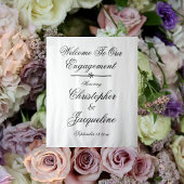 Classy Engagement Party Custom Names Chic Achtergr Wandkleed