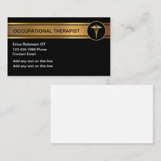 Classy Ergotherapeut Visitekaartjes (Voorkant / Achterkant)