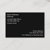Classy Estate Will And Trust Attorney Visitekaartje (Achterkant)