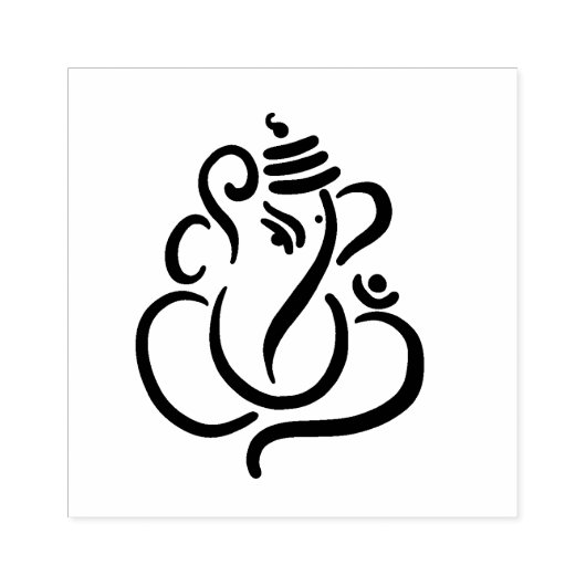 Classy etnische Ganesha | Indiase God Tekening Rubberstempel (Afrduk)