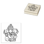 Classy etnische Ganesha | Indiase God Tekening Rubberstempel (Gestempeld)