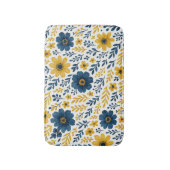 Classy Etnische Mediterrane Bloemenkunst Patroon Badmat (Voorkant Verticaal)