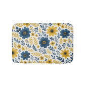 Classy Etnische Mediterrane Bloemenkunst Patroon Badmat (Voorkant)