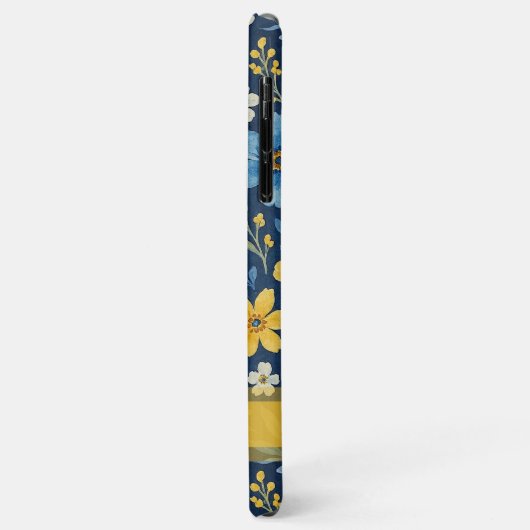 Classy Etnische Mediterrane Bloemenkunst Patroon Case-Mate iPhone Case (Achterkant/links)