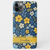 Classy Etnische Mediterrane Bloemenkunst Patroon iPhone Hoesje (Achterkant)