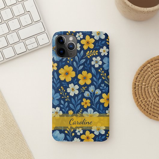 Classy Etnische Mediterrane Bloemenkunst Patroon iPhone Hoesje