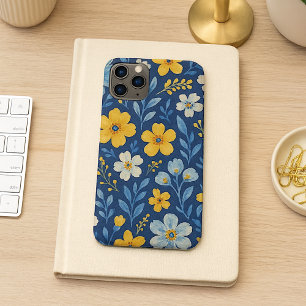 Classy Etnische Mediterrane Bloemenkunst Patroon iPhone 11Pro Max Hoesje